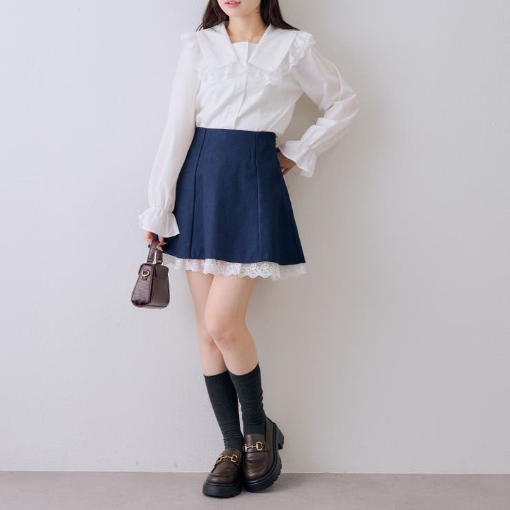 【セットアップ対応】裾レースミニスカート | RMAF　NICE CLAUP / OLIVE des OLIVE | 詳細画像18 