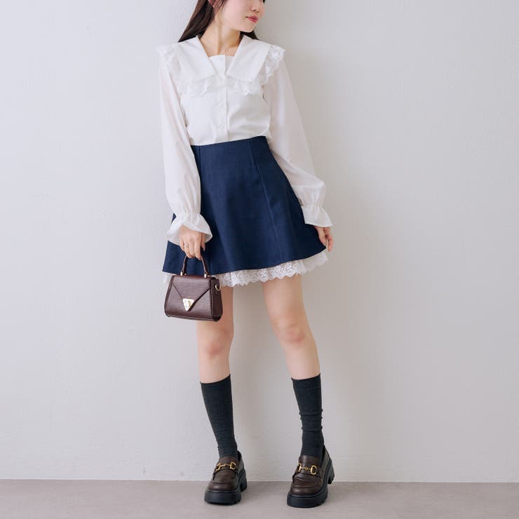 【セットアップ対応】裾レースミニスカート | RMAF　NICE CLAUP / OLIVE des OLIVE | 詳細画像19 