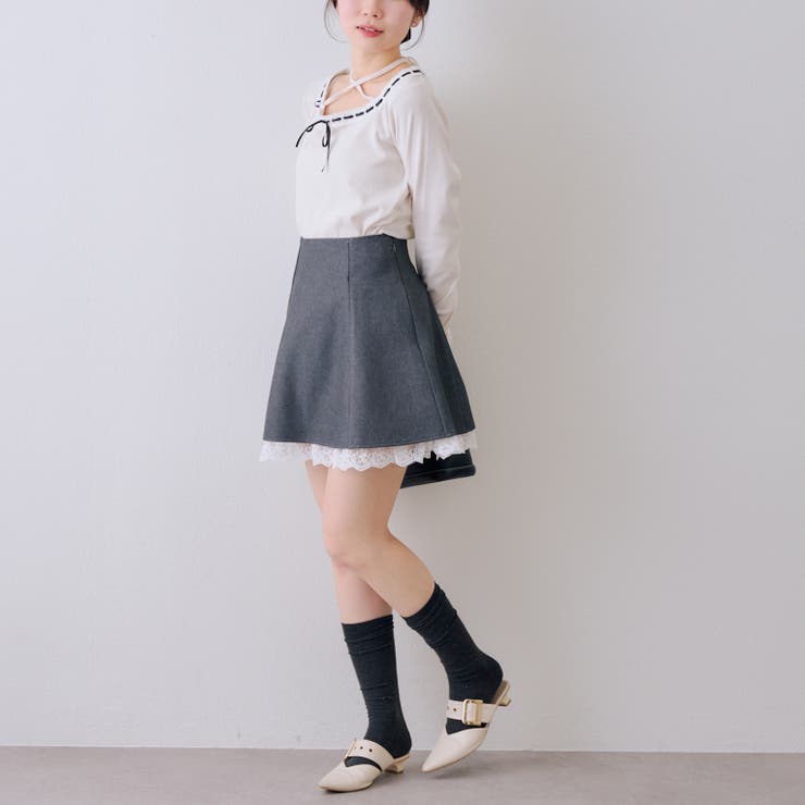 【セットアップ対応】裾レースミニスカート | RMAF　NICE CLAUP / OLIVE des OLIVE | 詳細画像28 