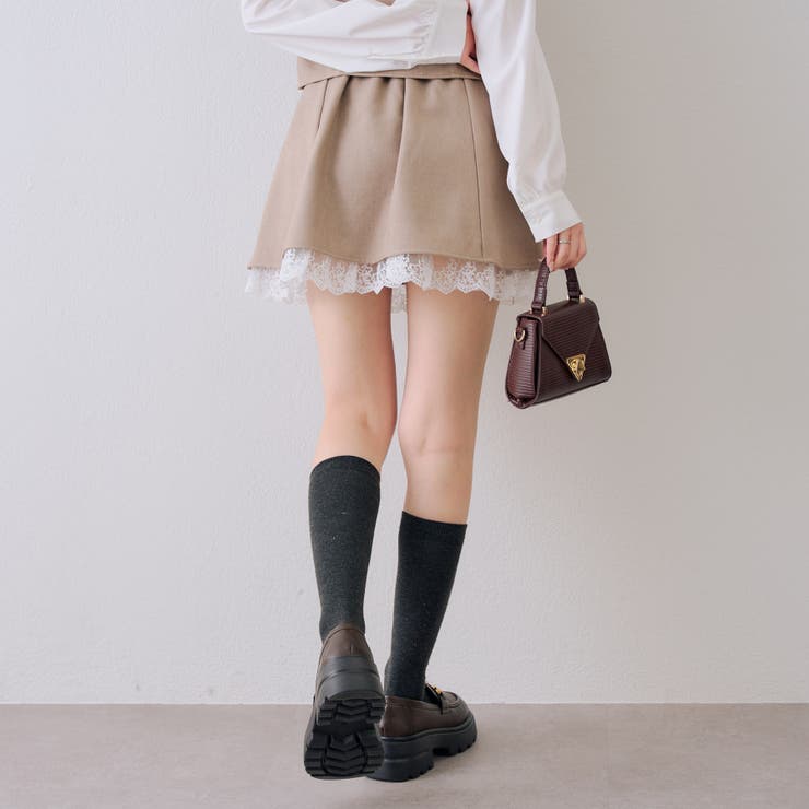 【セットアップ対応】裾レースミニスカート | RMAF　NICE CLAUP / OLIVE des OLIVE | 詳細画像6 