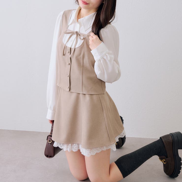 【セットアップ対応】裾レースミニスカート | RMAF　NICE CLAUP / OLIVE des OLIVE | 詳細画像8 