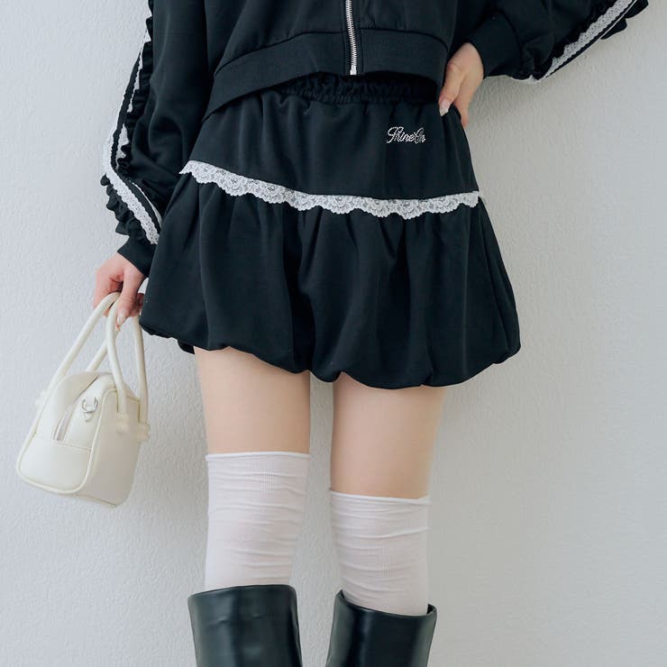 【セットアップ対応】レースバルーンミニスカート | RMAF　NICE CLAUP / OLIVE des OLIVE | 詳細画像1 