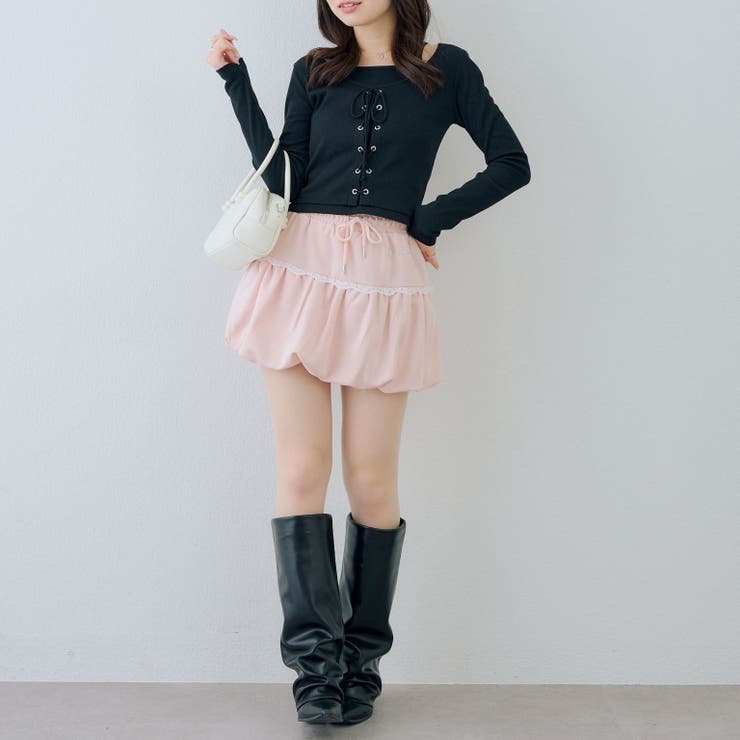 【セットアップ対応】レースバルーンミニスカート | RMAF　NICE CLAUP / OLIVE des OLIVE | 詳細画像18 