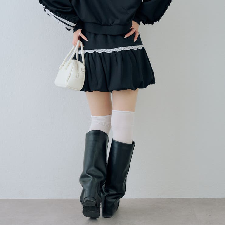 【セットアップ対応】レースバルーンミニスカート | RMAF　NICE CLAUP / OLIVE des OLIVE | 詳細画像4 