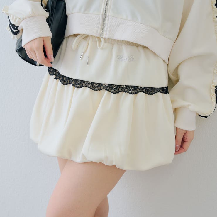 アイボリー | 【セットアップ対応】レースバルーンミニスカート | RMAF　NICE CLAUP / OLIVE des OLIVE