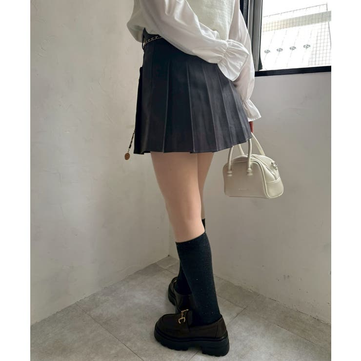 チャーム付プリーツミニスカート | NICE CLAUP / OLIVE des OLIVE　OUTLET | 詳細画像9 