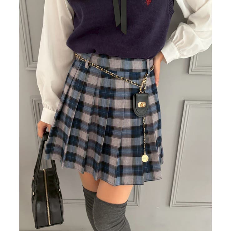 チャーム付プリーツミニスカート | NICE CLAUP / OLIVE des OLIVE　OUTLET | 詳細画像10 