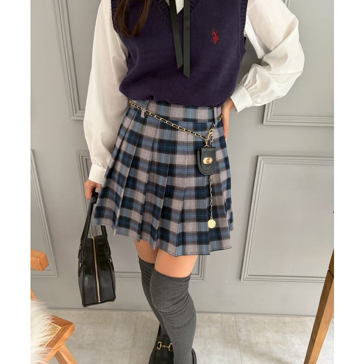 チャーム付プリーツミニスカート | NICE CLAUP / OLIVE des OLIVE　OUTLET | 詳細画像12 