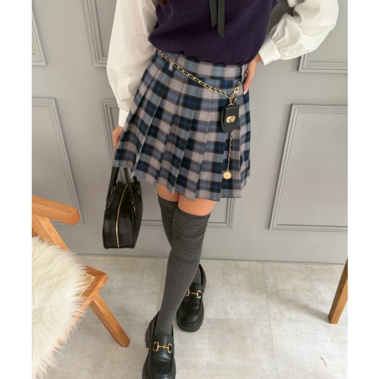 チャーム付プリーツミニスカート | NICE CLAUP / OLIVE des OLIVE　OUTLET | 詳細画像14 