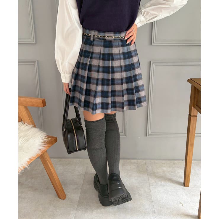 チャーム付プリーツミニスカート | NICE CLAUP / OLIVE des OLIVE　OUTLET | 詳細画像17 