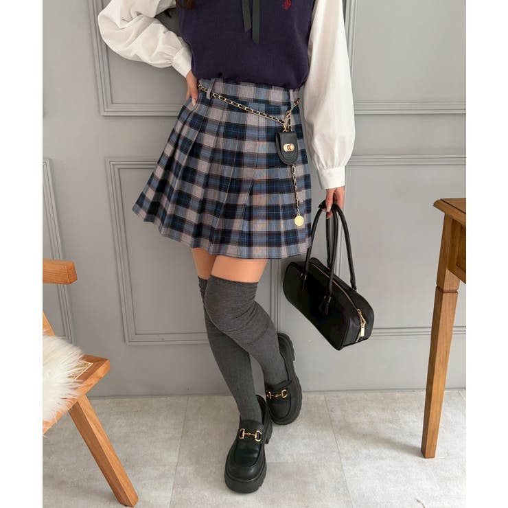 チャーム付プリーツミニスカート | NICE CLAUP / OLIVE des OLIVE　OUTLET | 詳細画像19 