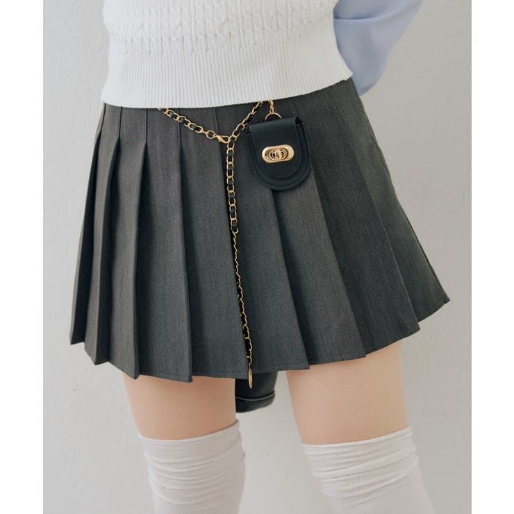 チャーム付プリーツミニスカート | NICE CLAUP / OLIVE des OLIVE　OUTLET | 詳細画像29 