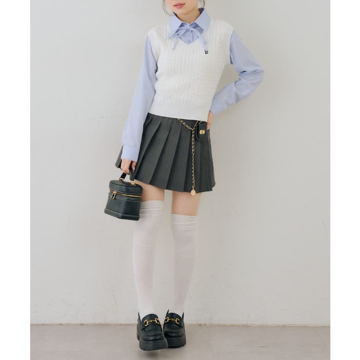 チャーム付プリーツミニスカート | NICE CLAUP / OLIVE des OLIVE　OUTLET | 詳細画像30 