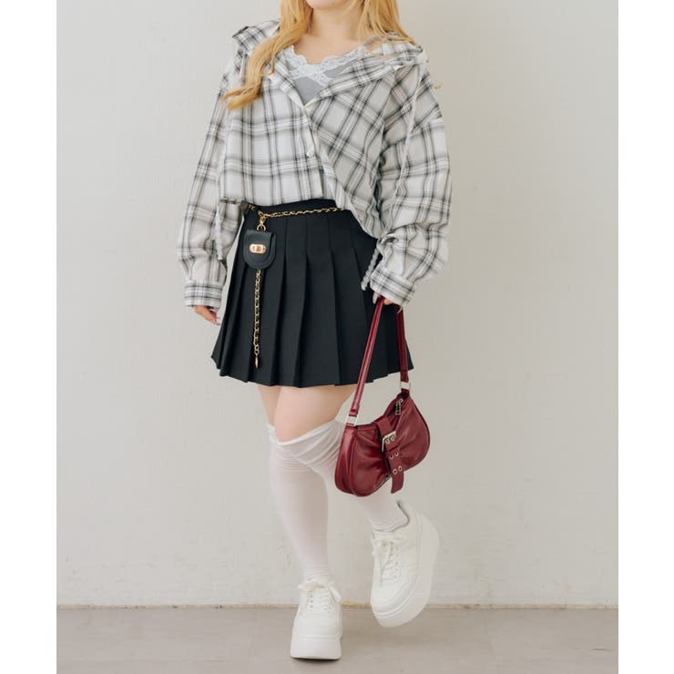 チャーム付プリーツミニスカート | NICE CLAUP / OLIVE des OLIVE　OUTLET | 詳細画像40 