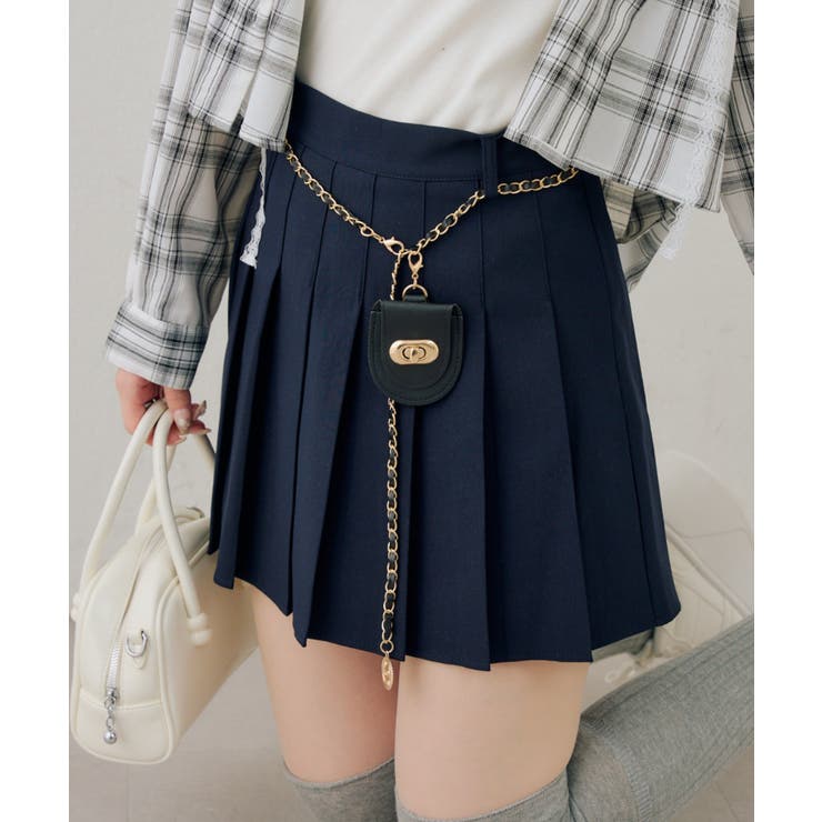 チャーム付プリーツミニスカート | NICE CLAUP / OLIVE des OLIVE　OUTLET | 詳細画像51 