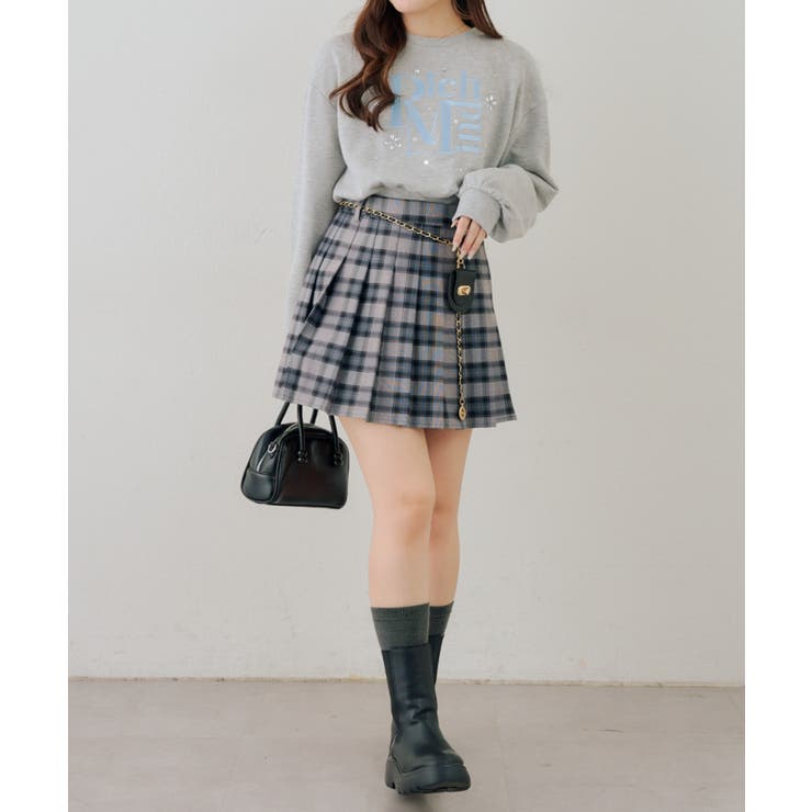 チャーム付プリーツミニスカート | NICE CLAUP / OLIVE des OLIVE　OUTLET | 詳細画像52 