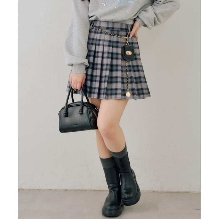 チャーム付プリーツミニスカート | NICE CLAUP / OLIVE des OLIVE　OUTLET | 詳細画像54 