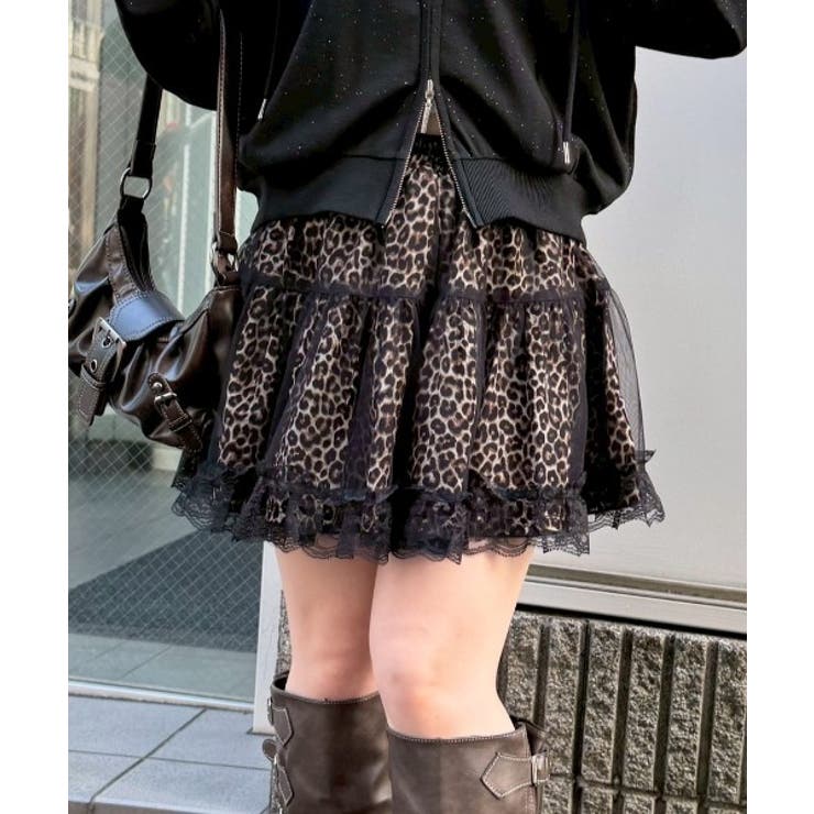 レオパード | 重ねチュールミニスカート | RMAF　NICE CLAUP / OLIVE des OLIVE