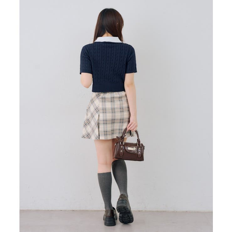 チェックプリーツミニスカート | NICE CLAUP / OLIVE des OLIVE　OUTLET | 詳細画像7 