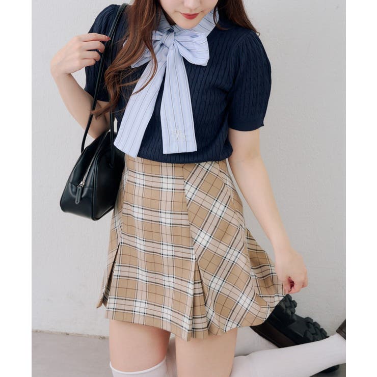 チェックプリーツミニスカート | NICE CLAUP / OLIVE des OLIVE　OUTLET | 詳細画像20 