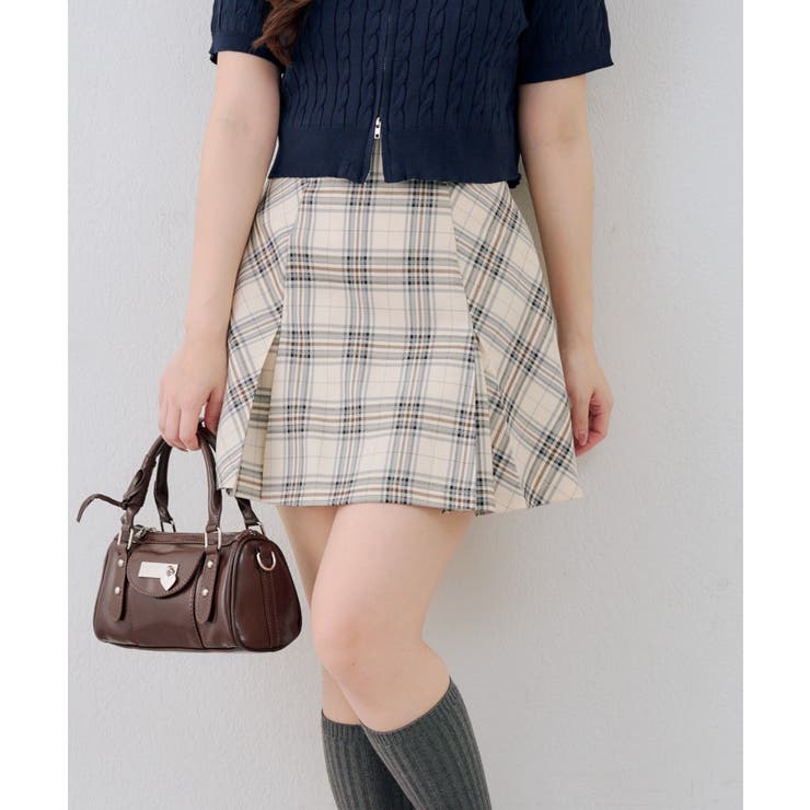 チェックプリーツミニスカート | NICE CLAUP / OLIVE des OLIVE　OUTLET | 詳細画像2 