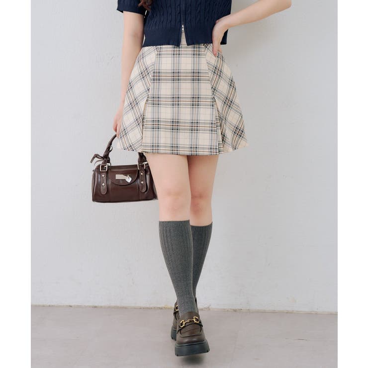 チェックプリーツミニスカート | NICE CLAUP / OLIVE des OLIVE　OUTLET | 詳細画像3 