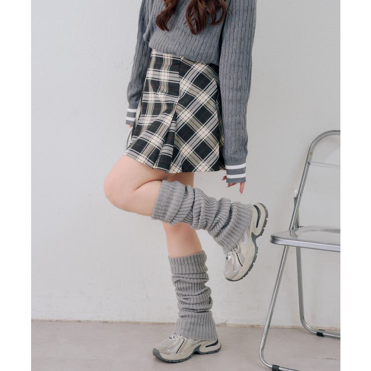 ブラック | チェックプリーツミニスカート | NICE CLAUP / OLIVE des OLIVE　OUTLET