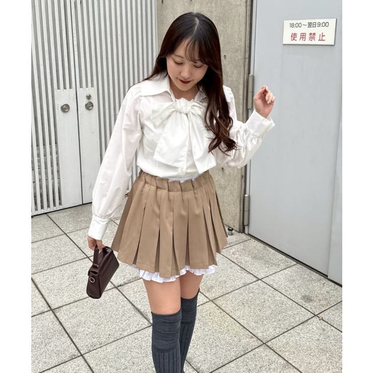 ダブルウエストプリーツミニスカート | RMAF　NICE CLAUP / OLIVE des OLIVE | 詳細画像15 