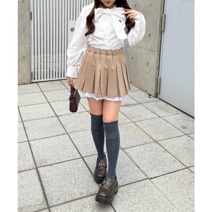 ダブルウエストプリーツミニスカート | RMAF　NICE CLAUP / OLIVE des OLIVE | 詳細画像17 