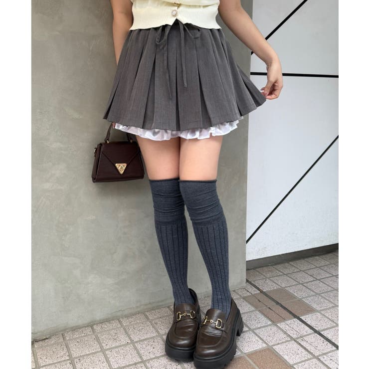 ダブルウエストプリーツミニスカート | RMAF　NICE CLAUP / OLIVE des OLIVE | 詳細画像2 