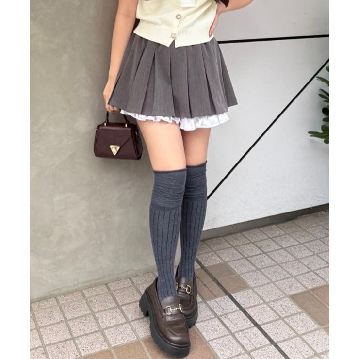 ダブルウエストプリーツミニスカート | RMAF　NICE CLAUP / OLIVE des OLIVE | 詳細画像4 