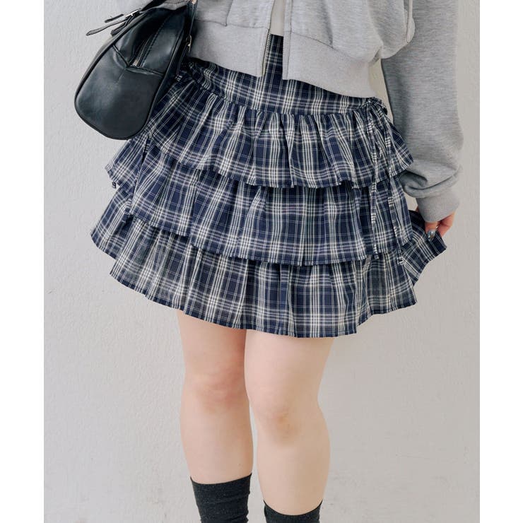 【セットアップ対応】サイドリボンティアードミニスカート | RMAF　NICE CLAUP / OLIVE des OLIVE | 詳細画像8 