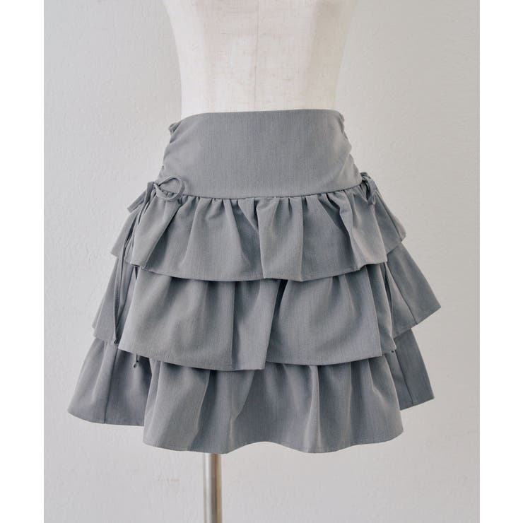 【セットアップ対応】サイドリボンティアードミニスカート | RMAF　NICE CLAUP / OLIVE des OLIVE | 詳細画像15 