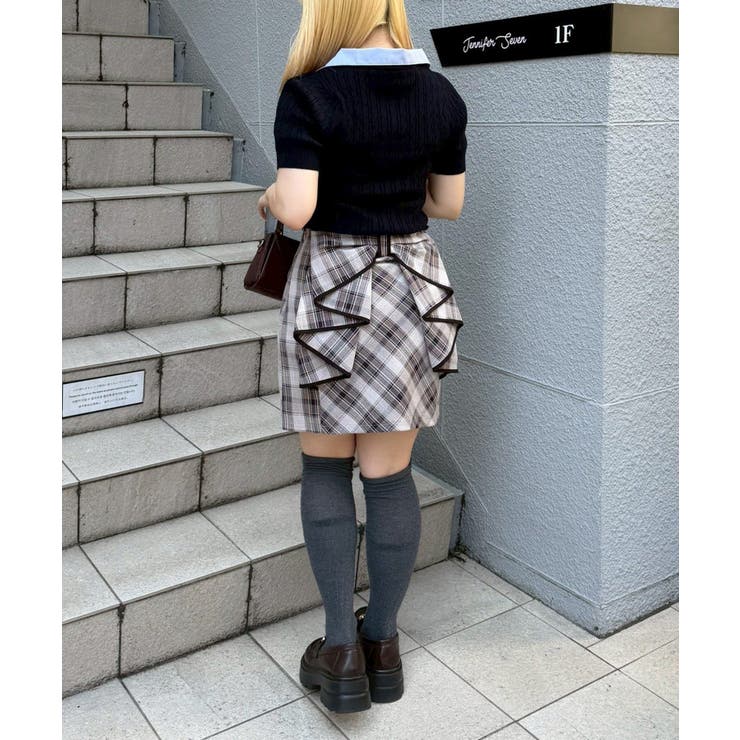 後ろ姿も可愛い、バックリボンミニスカート | RMAF　NICE CLAUP / OLIVE des OLIVE | 詳細画像12 