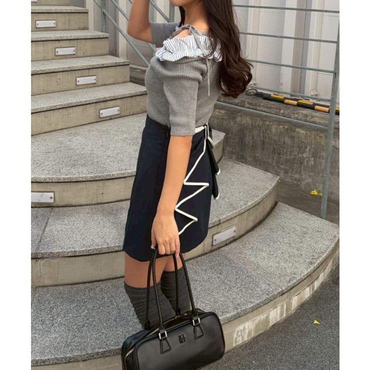 後ろ姿も可愛い、バックリボンミニスカート | RMAF　NICE CLAUP / OLIVE des OLIVE | 詳細画像5 