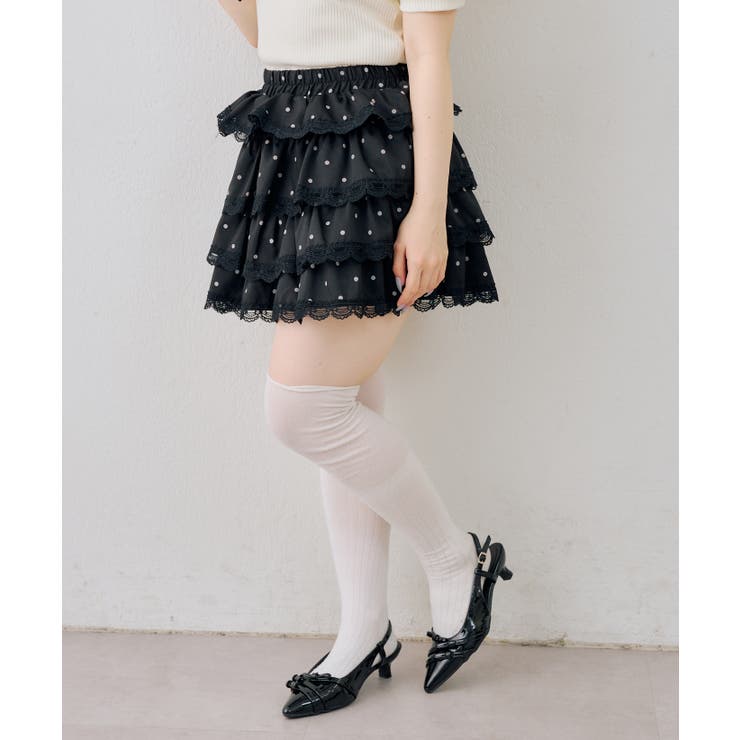 ドットレース段々ミニスカート | RMAF　NICE CLAUP / OLIVE des OLIVE | 詳細画像10 