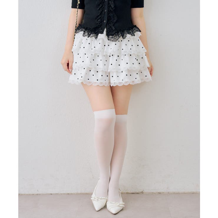 ドットレース段々ミニスカート[品番：OLOW0018238]｜RMAF NICE CLAUP