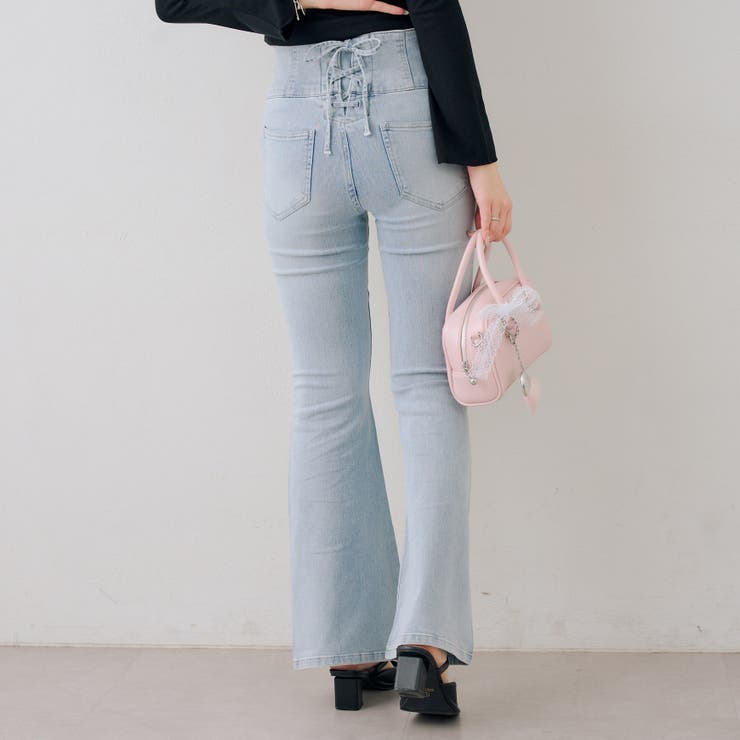 【S/M展開】後レースアップフレアパンツ | RMAF　NICE CLAUP / OLIVE des OLIVE | 詳細画像16 