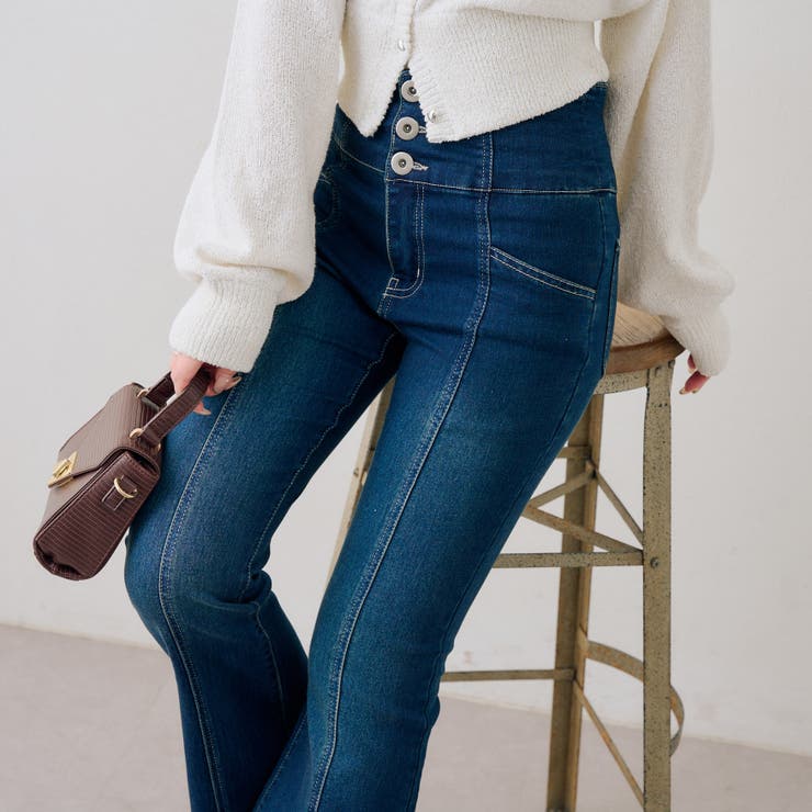 【S/M展開】後レースアップフレアパンツ | RMAF　NICE CLAUP / OLIVE des OLIVE | 詳細画像3 