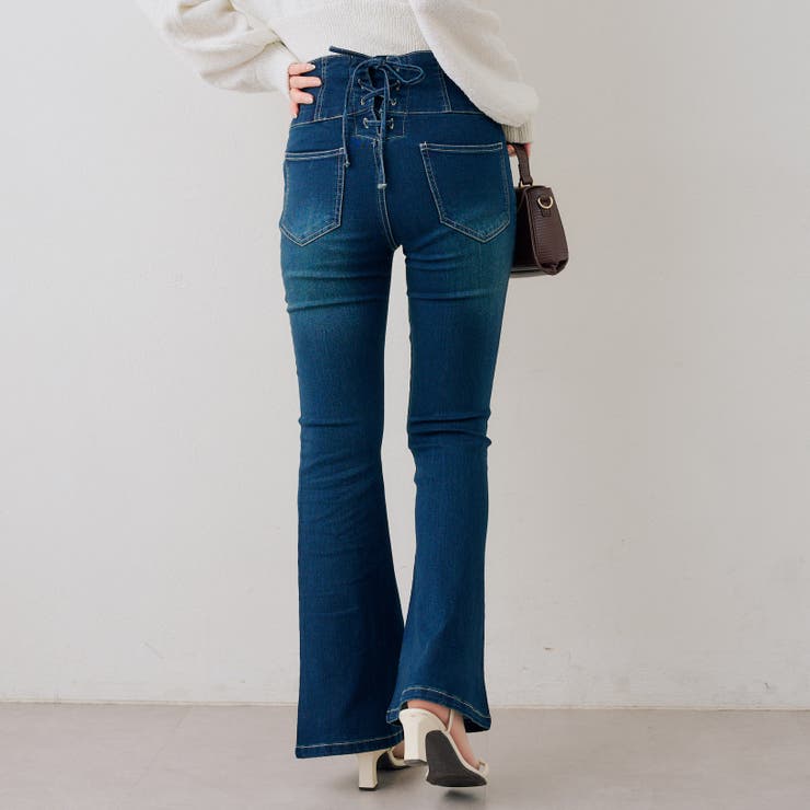 【S/M展開】後レースアップフレアパンツ | RMAF　NICE CLAUP / OLIVE des OLIVE | 詳細画像6 