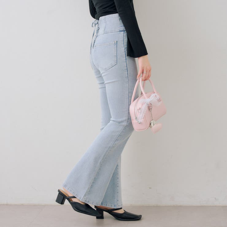 ブリーチ | 【S/M展開】後レースアップフレアパンツ | RMAF　NICE CLAUP / OLIVE des OLIVE