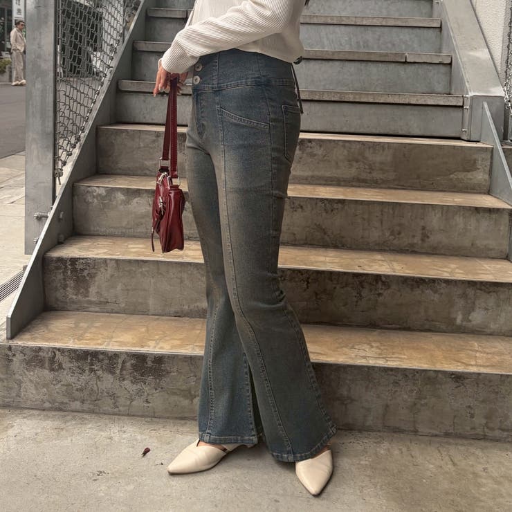 【S/M展開】後レースアップフレアパンツ | RMAF　NICE CLAUP / OLIVE des OLIVE | 詳細画像35 