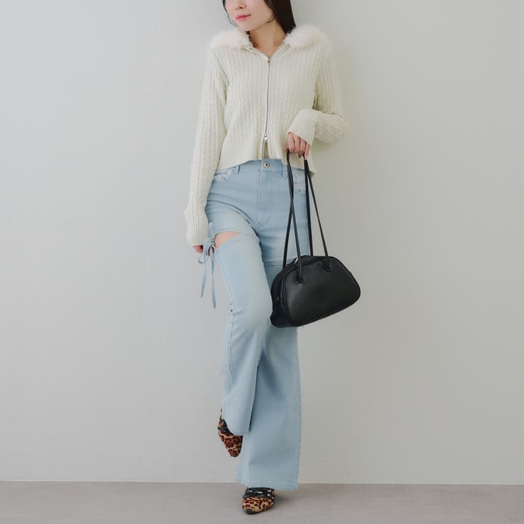 リボン付サイドスリットフレアパンツ | RMAF　NICE CLAUP / OLIVE des OLIVE | 詳細画像10 