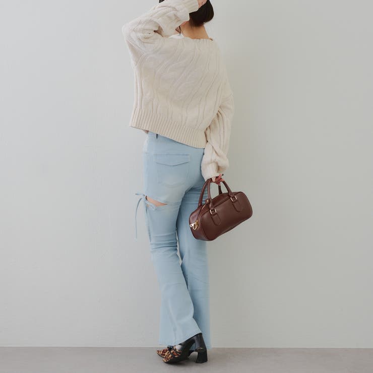 リボン付サイドスリットフレアパンツ | RMAF　NICE CLAUP / OLIVE des OLIVE | 詳細画像13 