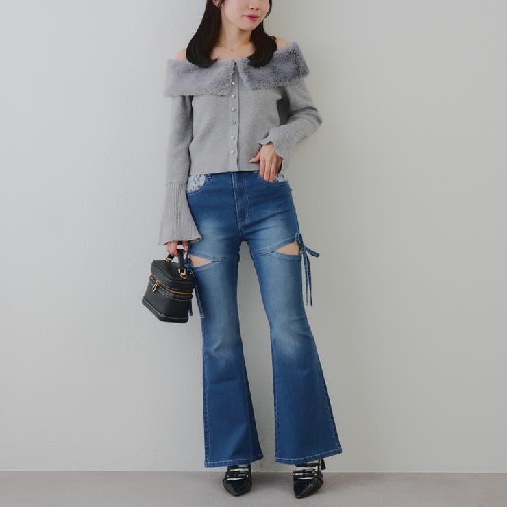 リボン付サイドスリットフレアパンツ | RMAF　NICE CLAUP / OLIVE des OLIVE | 詳細画像20 