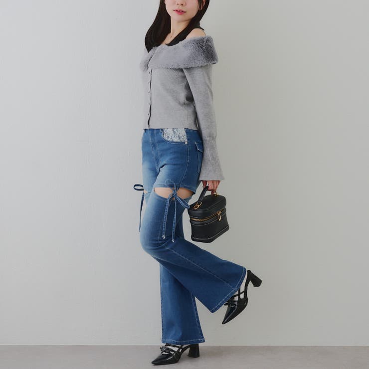 リボン付サイドスリットフレアパンツ | RMAF　NICE CLAUP / OLIVE des OLIVE | 詳細画像23 