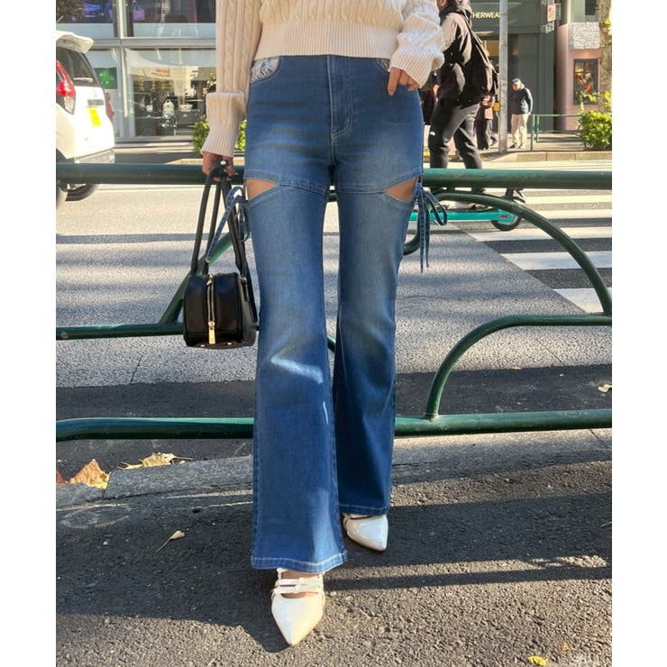 リボン付サイドスリットフレアパンツ | RMAF　NICE CLAUP / OLIVE des OLIVE | 詳細画像41 