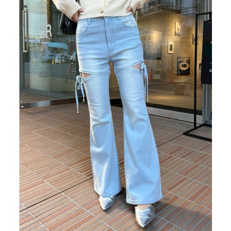 リボン付サイドスリットフレアパンツ | RMAF　NICE CLAUP / OLIVE des OLIVE | 詳細画像43 