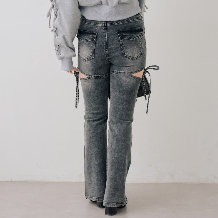 リボン付サイドスリットフレアパンツ | RMAF　NICE CLAUP / OLIVE des OLIVE | 詳細画像32 