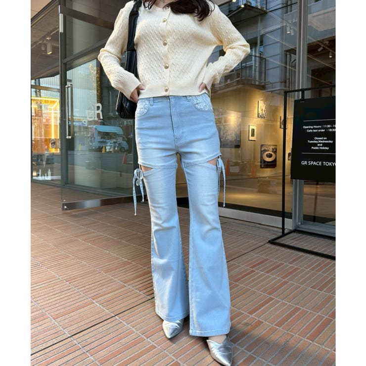 リボン付サイドスリットフレアパンツ | RMAF　NICE CLAUP / OLIVE des OLIVE | 詳細画像44 